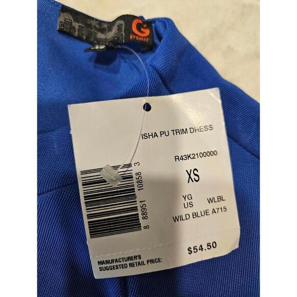 Nwt Guess Blue Bodycon Dress with Black Accents - XS - Picture 7 of 7